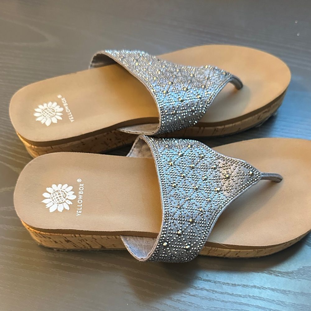 Yellow Box Women's Glittering Sandals - Picture 2 of 4
